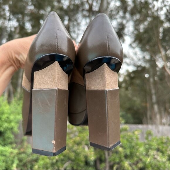 Fendi Women’s Brown Designer Suede Leather Oxford‎ Luxury Ankle Boot EU 37.5 - Picture 9 of 14